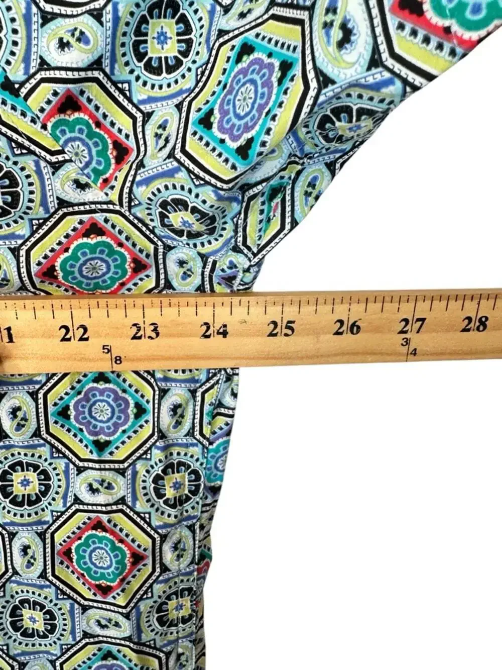 Robert Graham Blue Multi Geo Print Button Up Shirt Short Sleeve Large Luxury XL